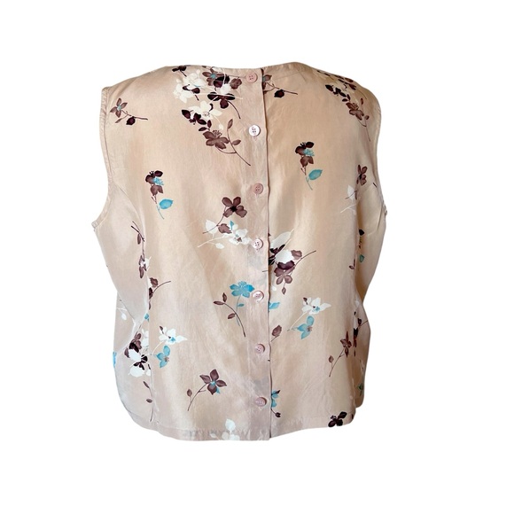 Elisabeth Liz Claiborne sleeveless washable silk top back button closure SZ 20. - Picture 2 of 6